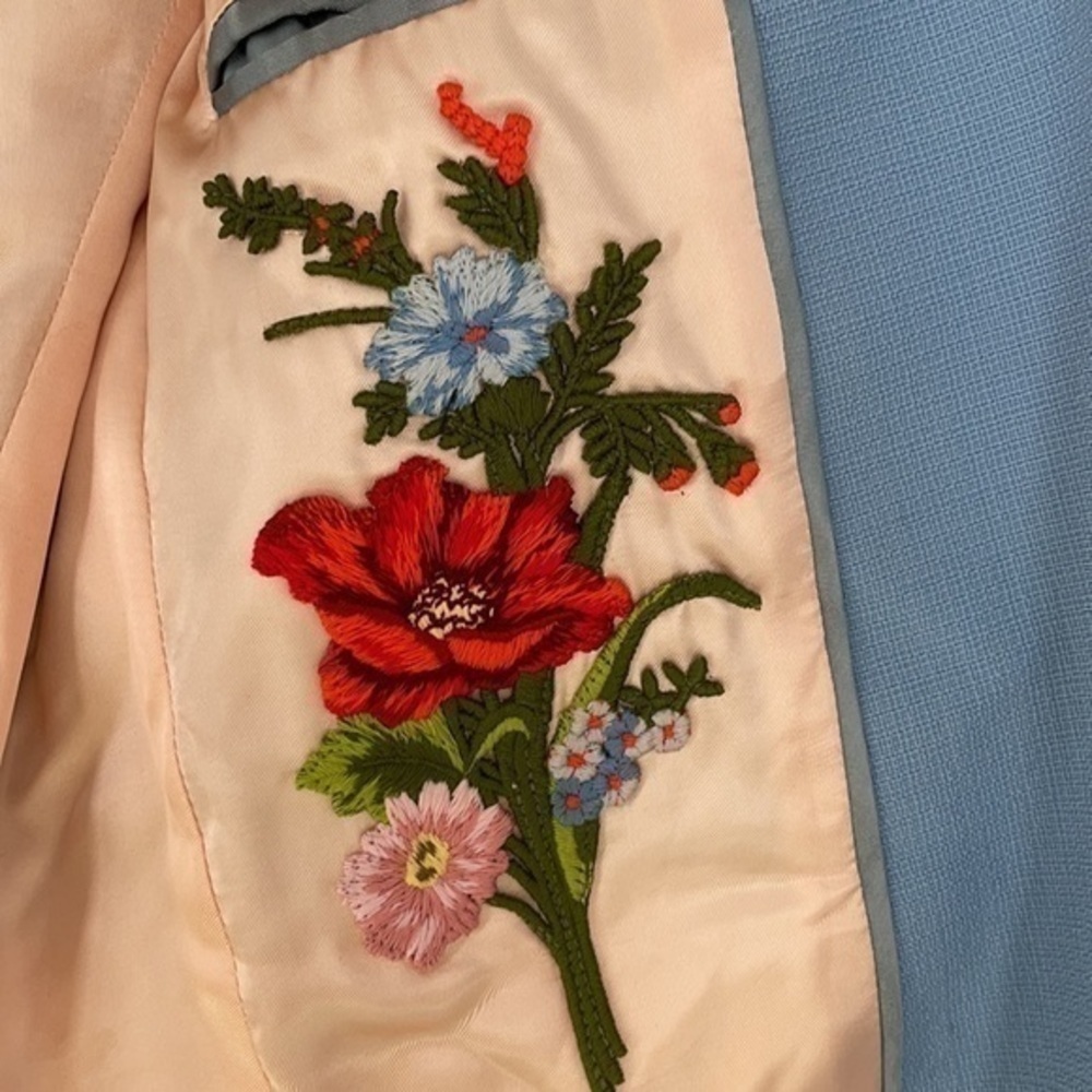 Gucci Light Blue Blazer with Dark Teal Trim - Picture 3 of 16